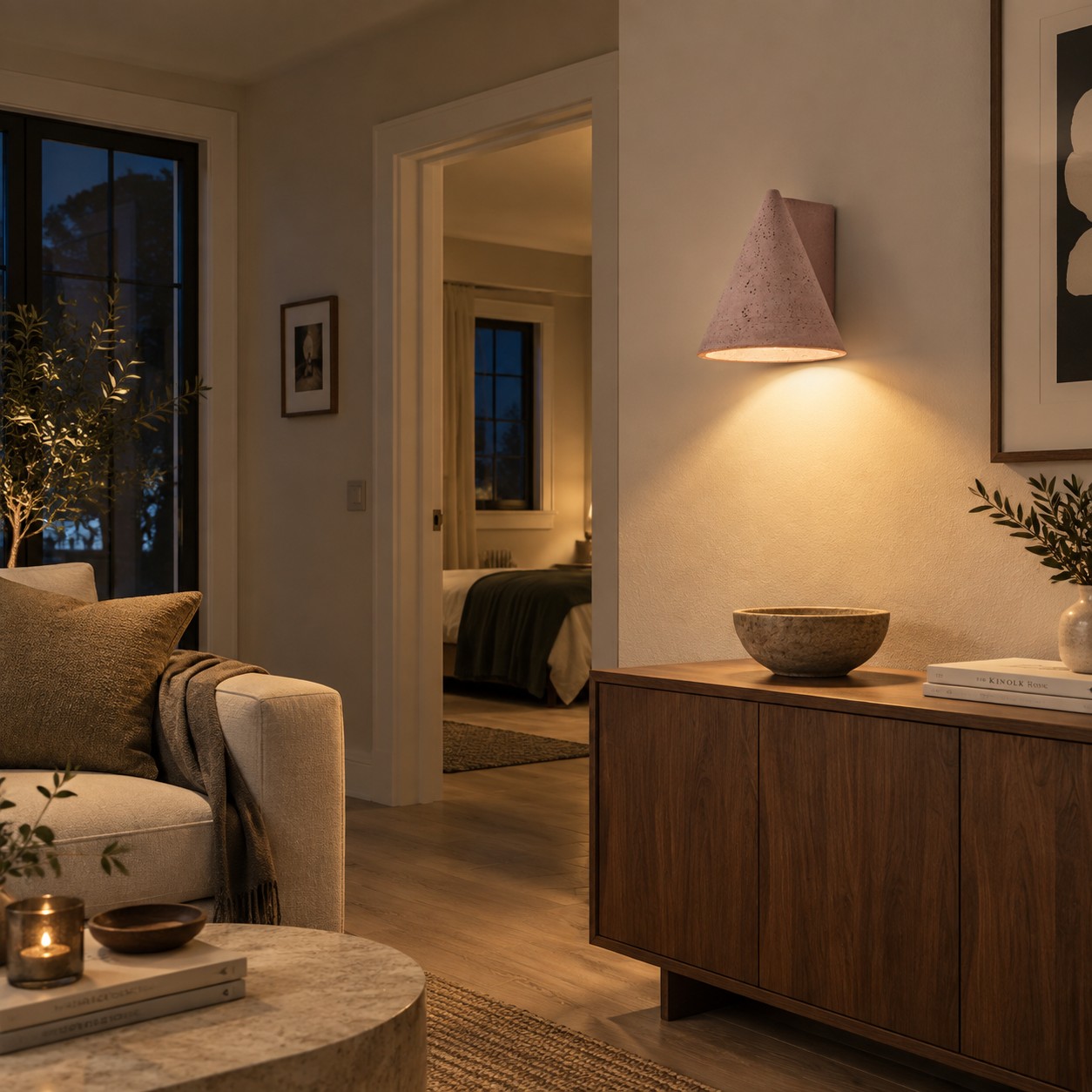 Calm living room after a simple five-minute evening reset