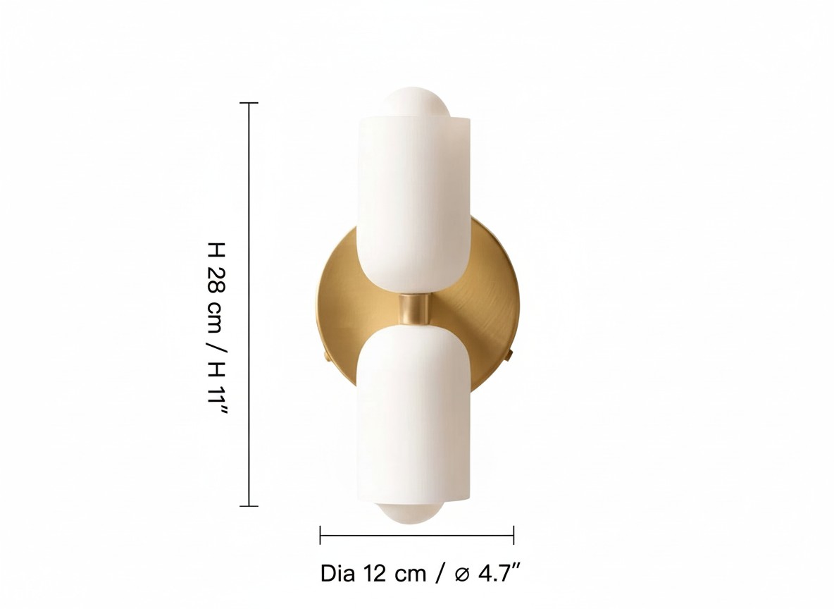 Dimensiones técnicas del aplique Symra