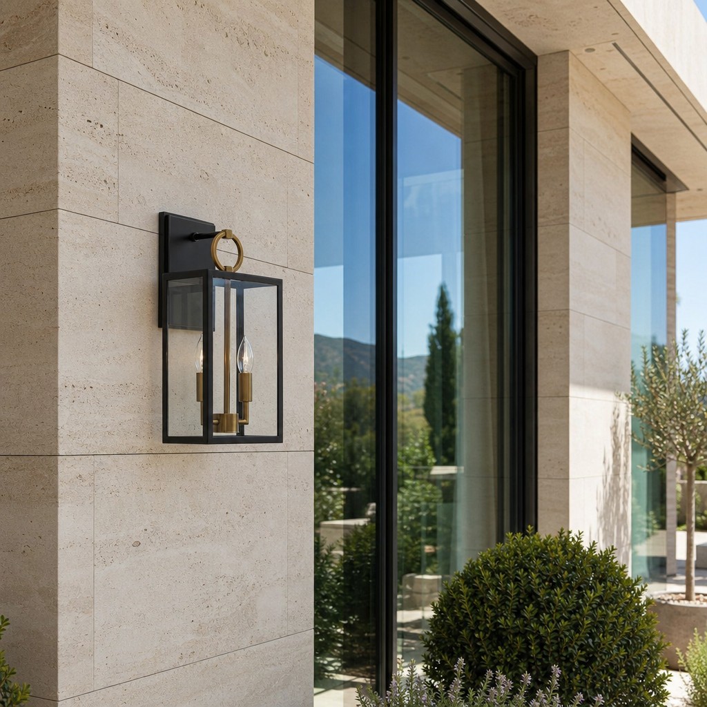 Aplique exterior Ferrix de cristal