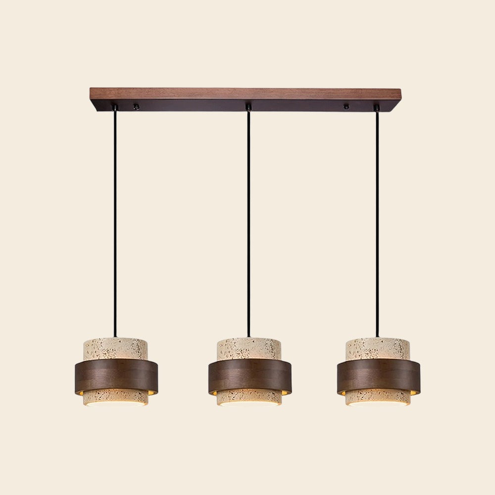 3 luces · Lineal, Nogal, Beige
