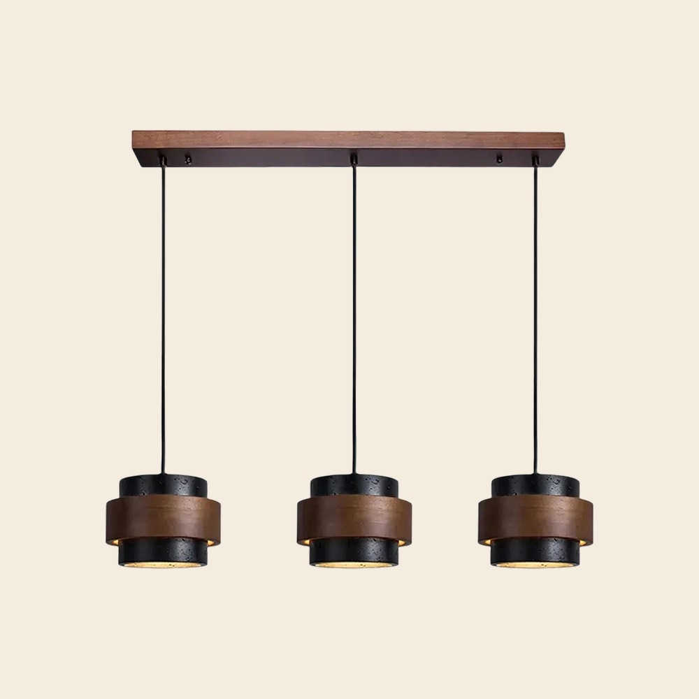 3 luces · Lineal, Nogal, Negro