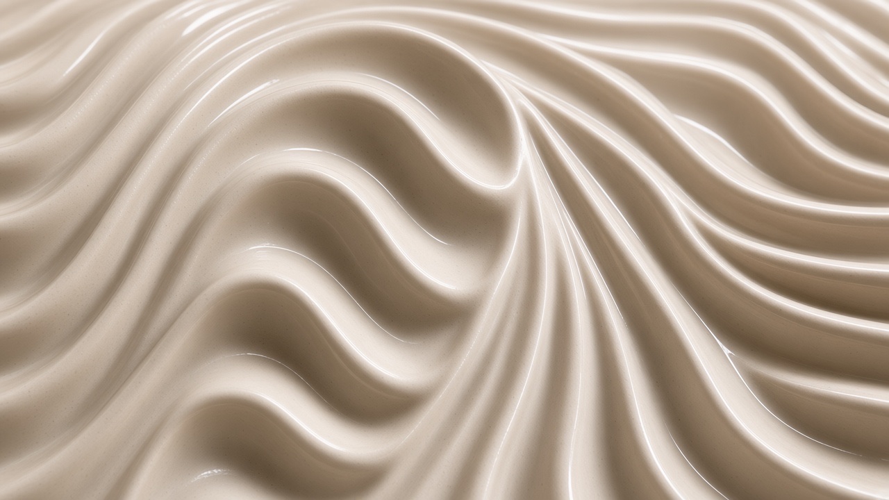 Surcos abstractos de esmalte crema