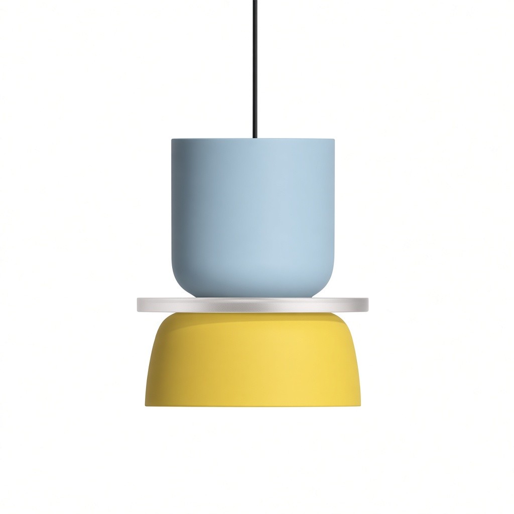Azul claro + amarelo