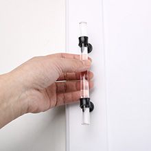 clear acrylic modern sliver cabinet bar pull for kitchen