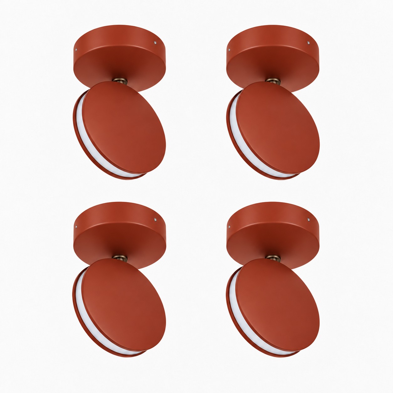 Terracotta SPECTRA set of 4 LED ceiling and wall lights