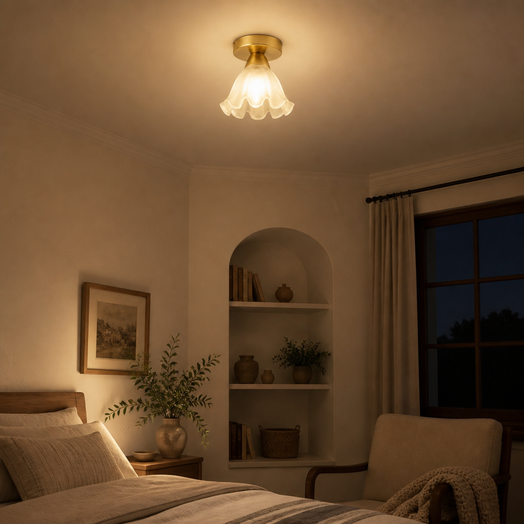 Dormitorio flush mount scene