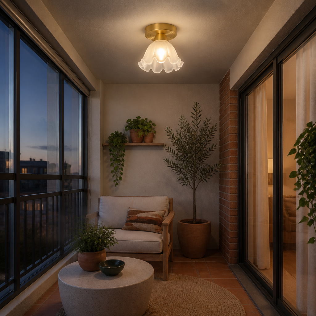 Balcon flush mount scene
