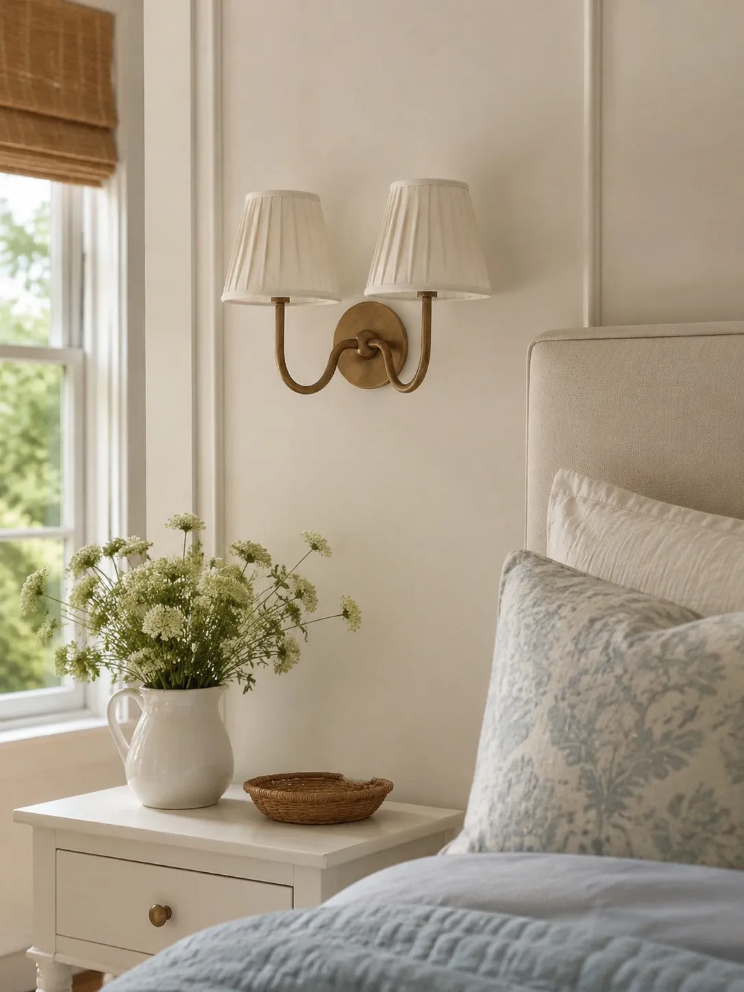 Luvora fabric shade wall sconce