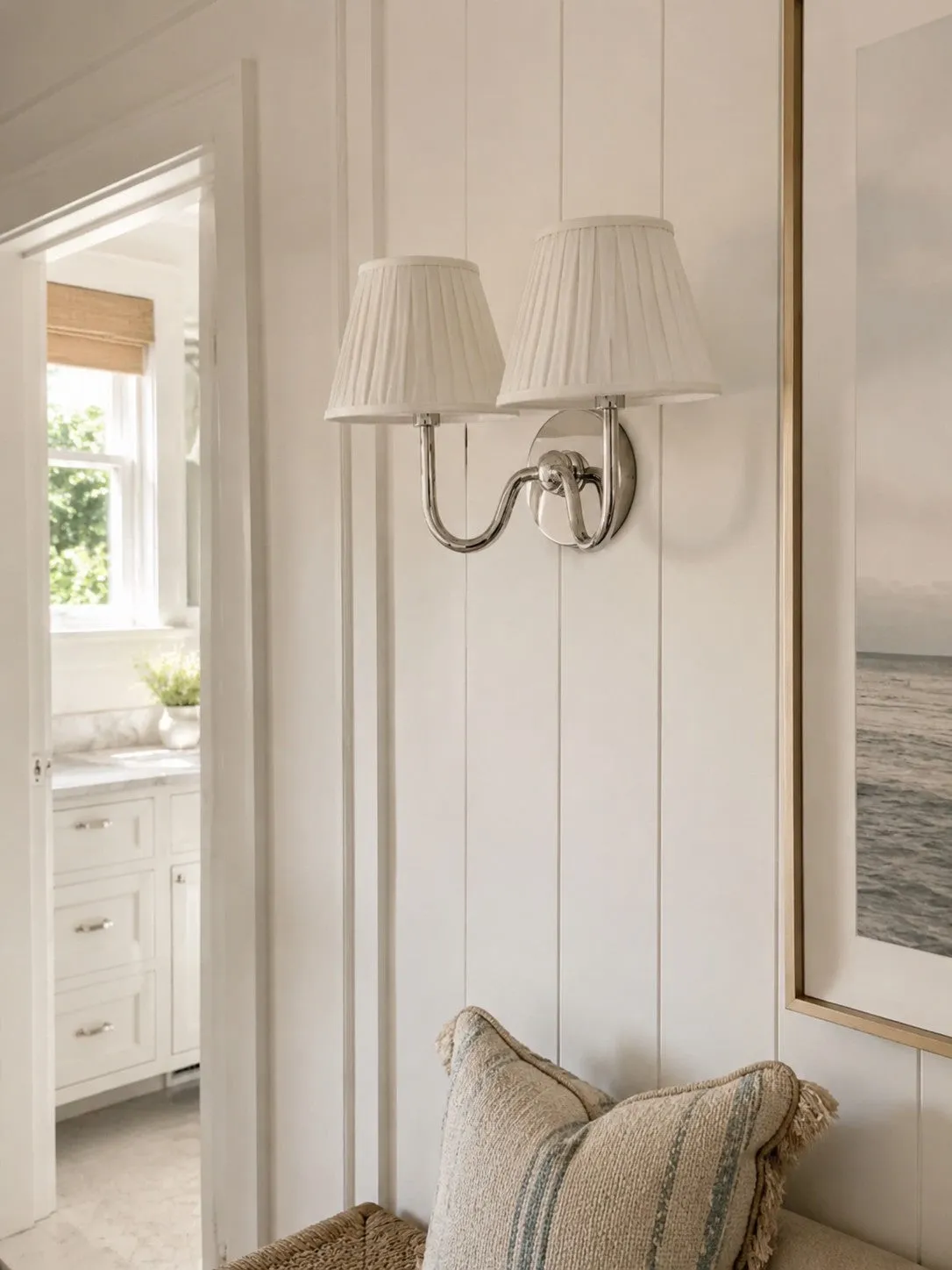 Luvora fabric shade wall sconce