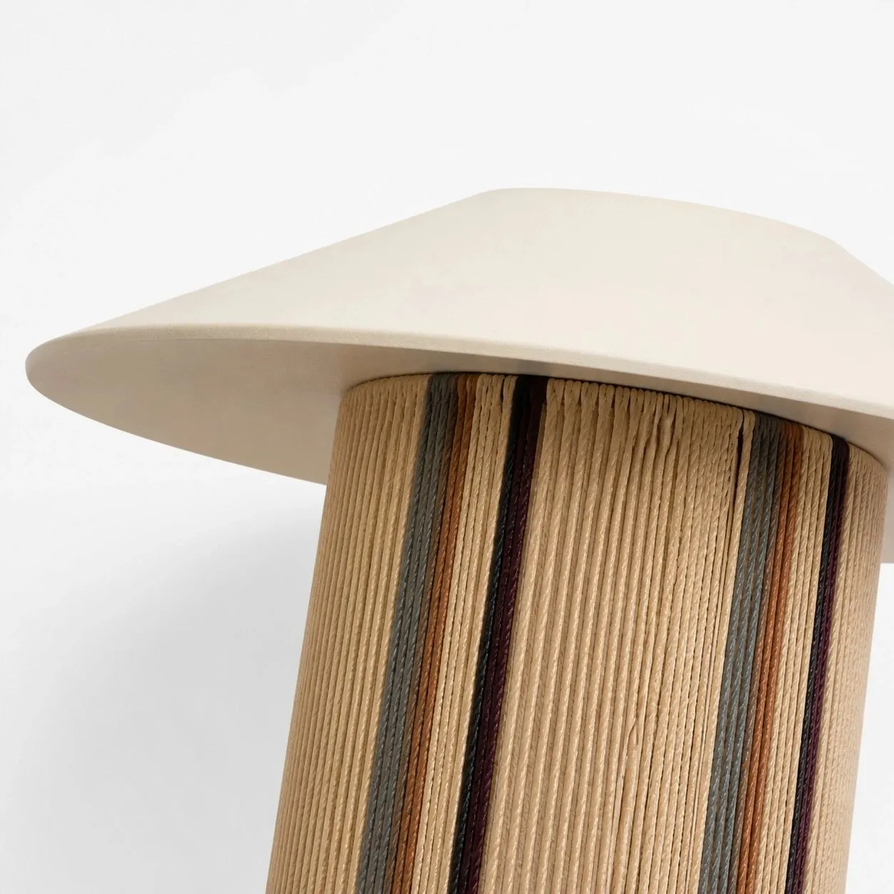 Woven wall sconce pleated shade detail
