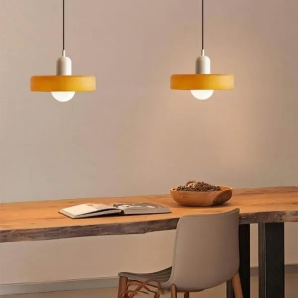 Morandi Disc Orb Glass Pendant Lamp S8