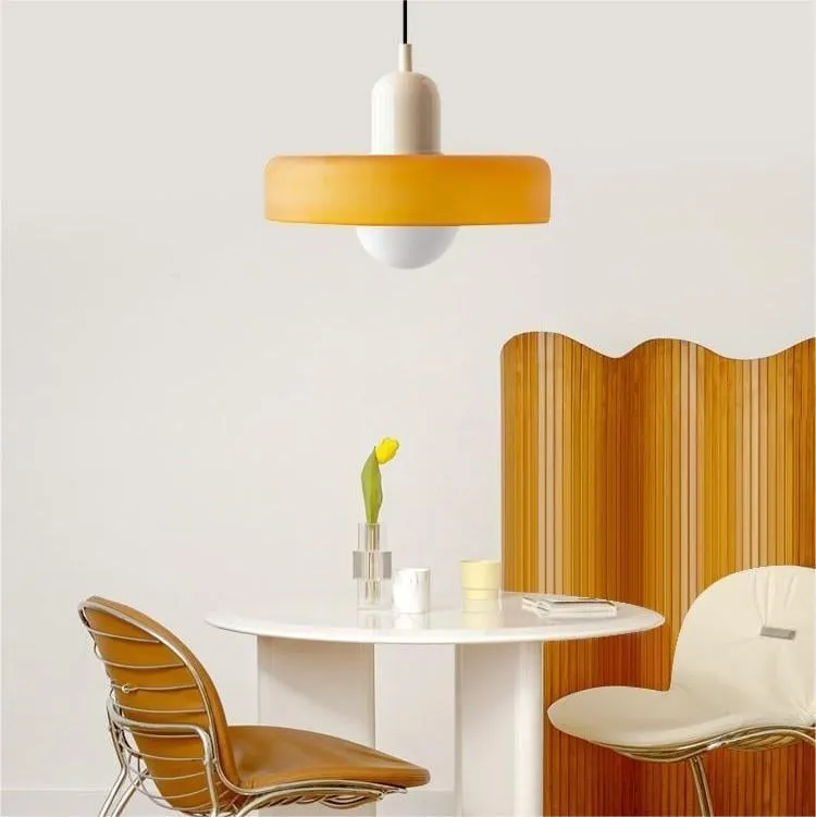 Morandi Disc Orb Glass Pendant Lamp S8