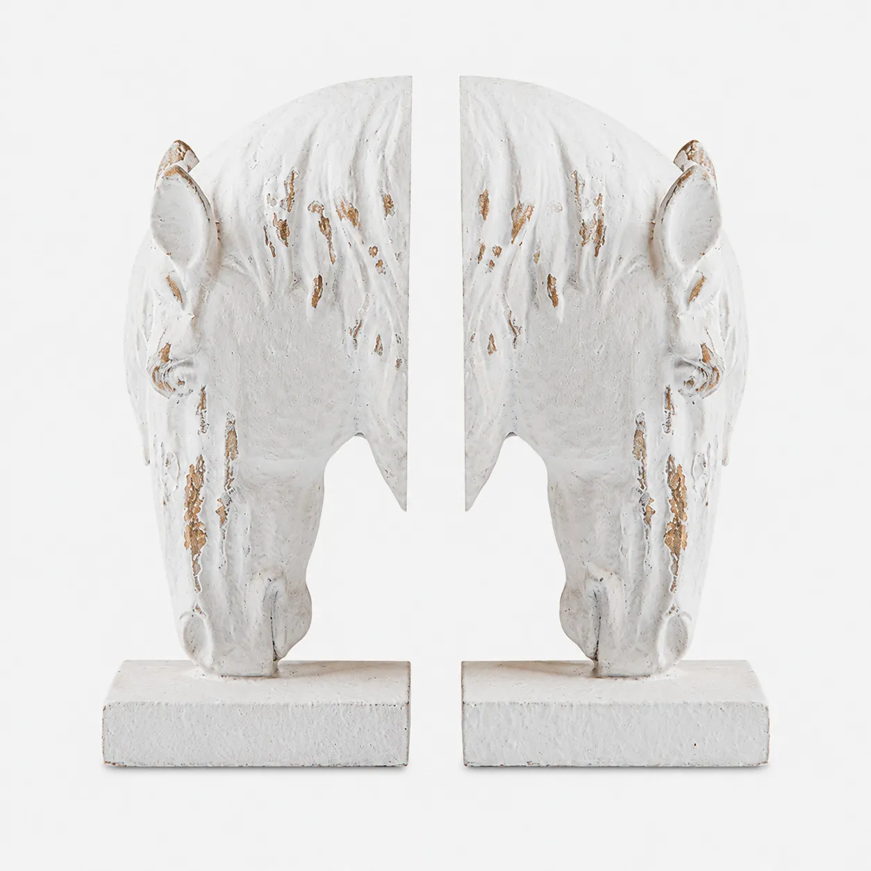 Horse Head resin bookend pair