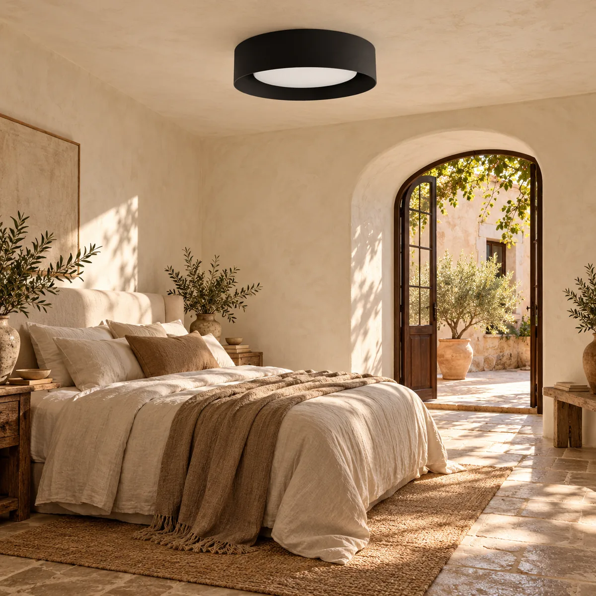 Afternoon Ceiling Light in a Frosted Drum