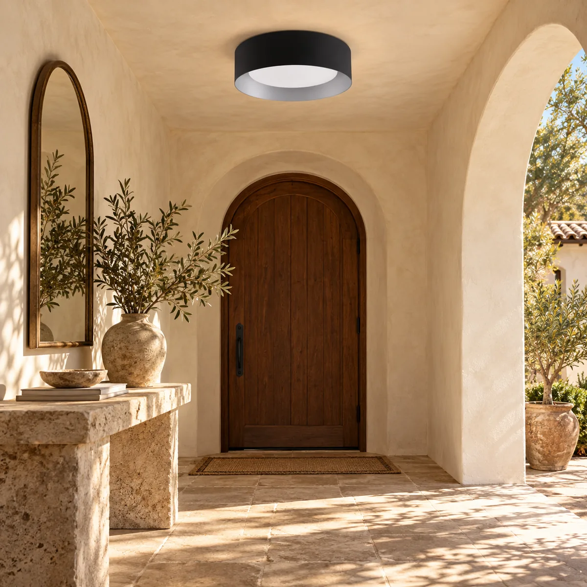 Afternoon Ceiling Light in a Frosted Drum